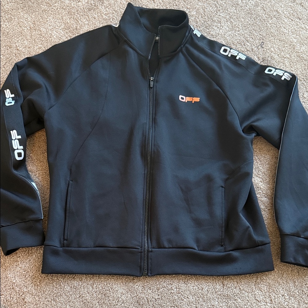 Men’s designer OFF WHITE authentic zip up lightweight jacket.